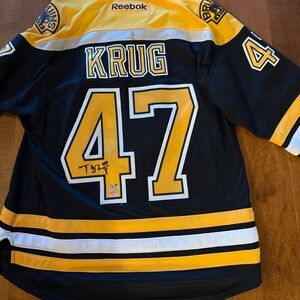 Torey Krug Signed Autographed Boston Bruins Jersey